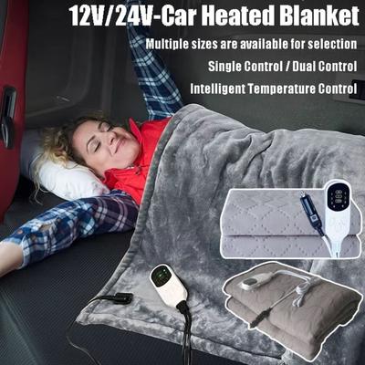 Single Control / Dual Control Car Heated Blanket 12V Heated Blanket  Long-distance Travel