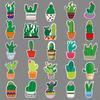 50 Cactus Cartoon Stickers - Waterproof Decals for Laptops, Scooters, Cars, and Motorcycles