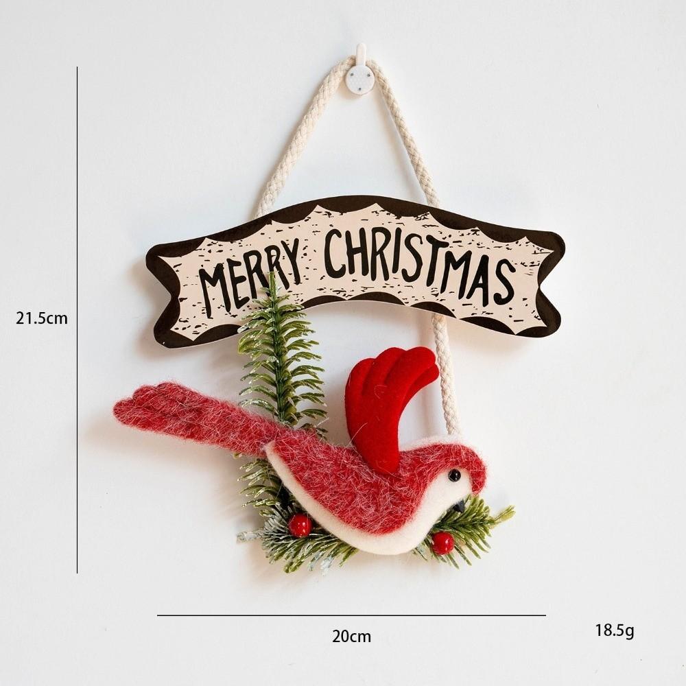 Lifelike Design Christmas Hanging Pendant Lightweight Wreath Bird Ornament  Holiday Decor