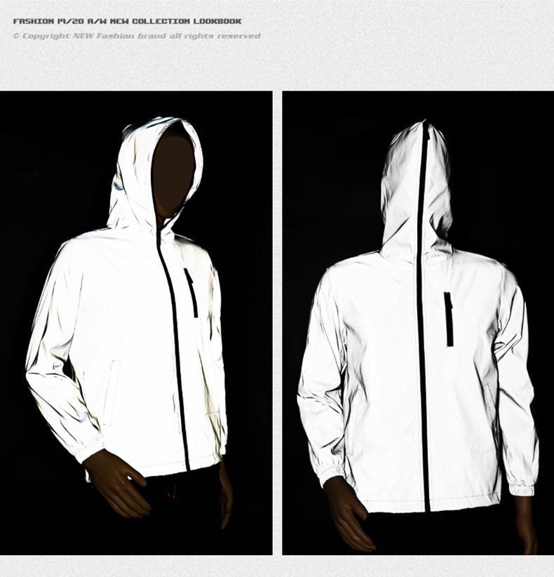 Men's Reflective Hooded Windproof Jacket - Autumn Mountaineering Style