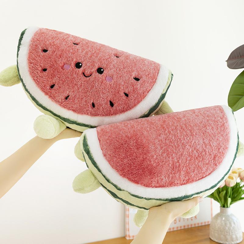 Watermelon throw pillow plush toy doll watermelon doll girl accompany soothing doll birthday gift