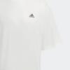 adidas T-shirt de Gola Redonda com Estampa do Logotipo da Marca de Cor Sólida Masculina Tops Branco H61129