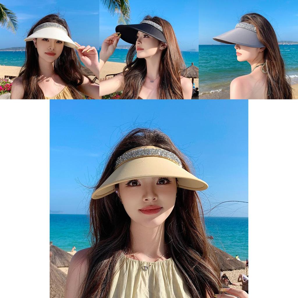 Sparkling Open Top Sun Hat For Beach And Outdoor Activities
