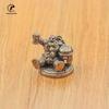 Vintage White Brass Miniature Dwarf Warrior Statue Desktop Board Game Warrior Model Toy Boys Desk Decorative Ornament Craft Gift