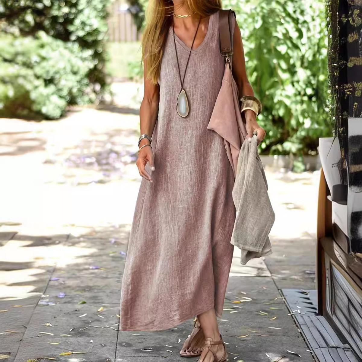 

Summer Dress Large Size Women Cotton Linen New Color 5XL
