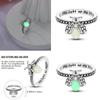 Neuer S925 Sterling Silber Ring für Frauen Ewige Liebe Tautropfen Stein Glow-in-The-Dark Firefly Ring Mode Engagement Hochzeit Schmuck