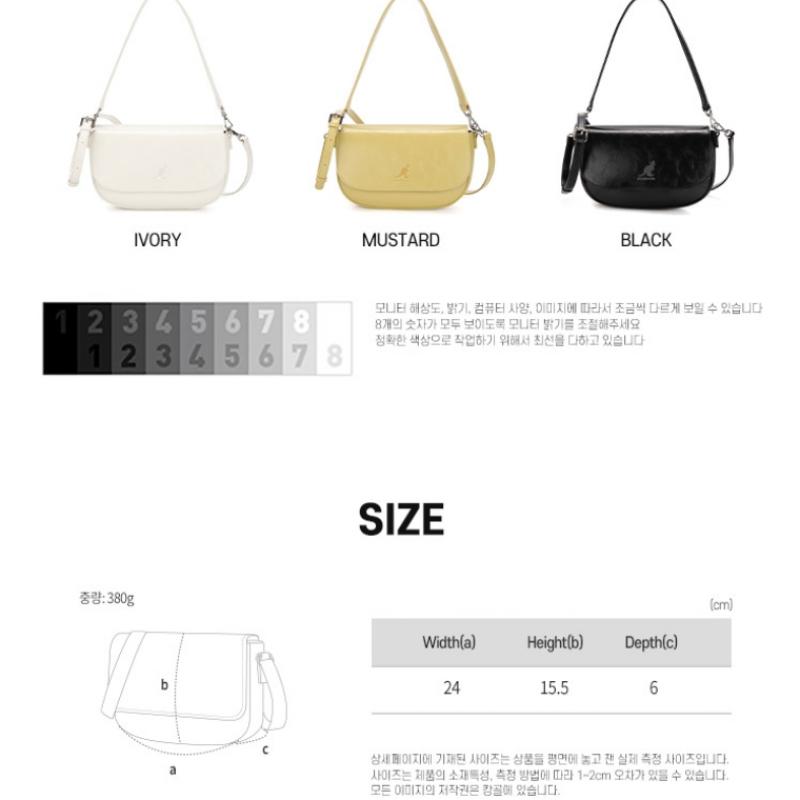 Kangol Luna Halfmoon Hobo Bag Ivory 3958