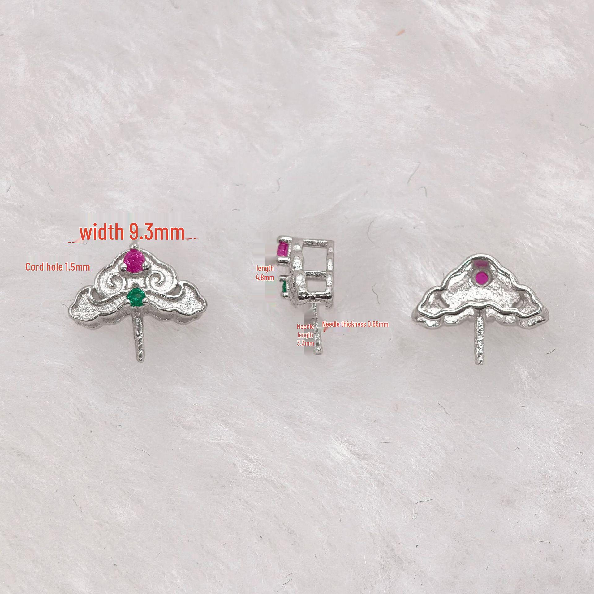 S925 Silver Gem-Embedded Pin Buckle with Pearls, Agate, Jade, and Gemstones