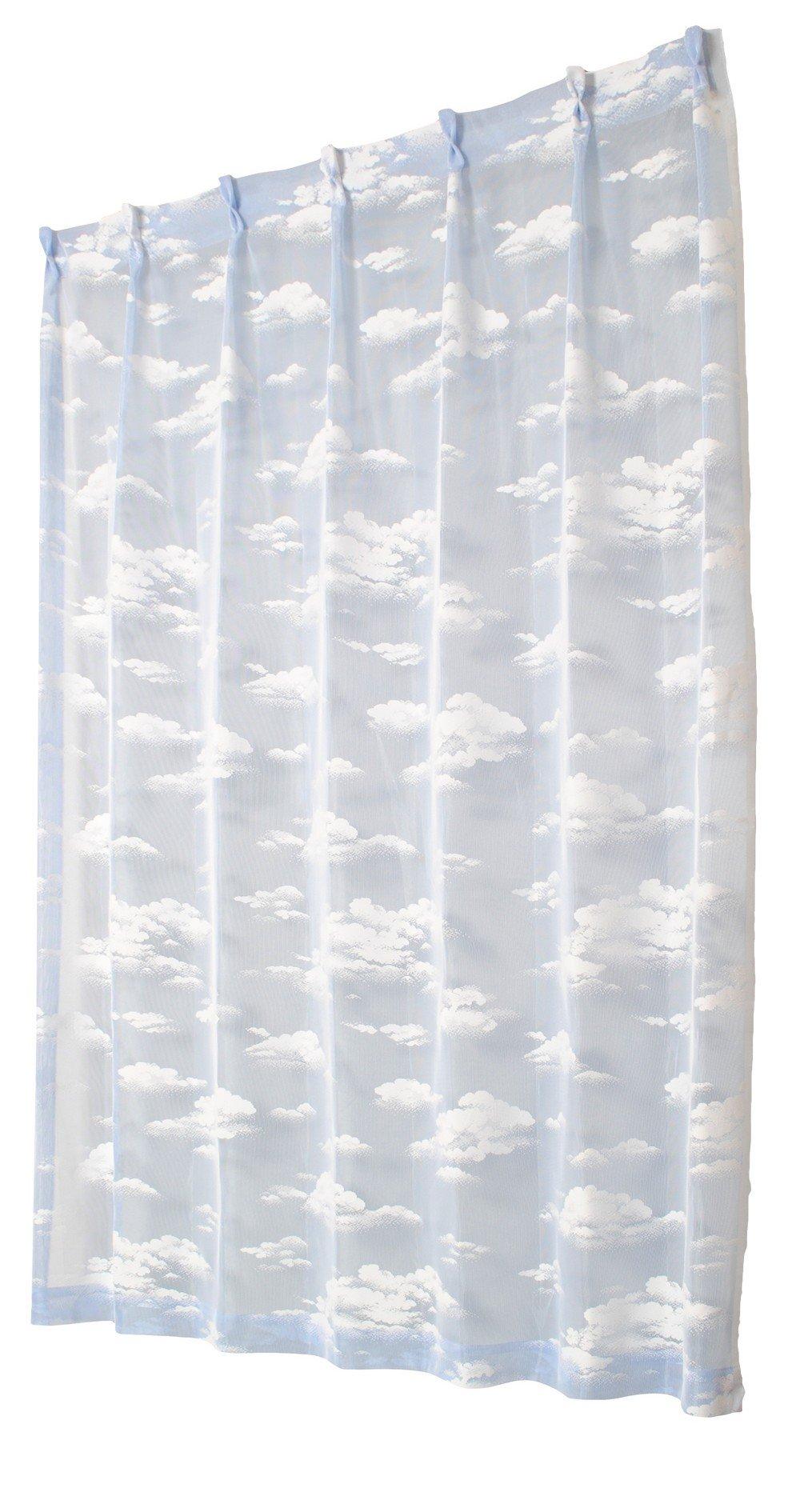 

Univer Dream Lace Lace 100cm Wide x 103cm Set of 2 Curtains, Blue, Long, синий