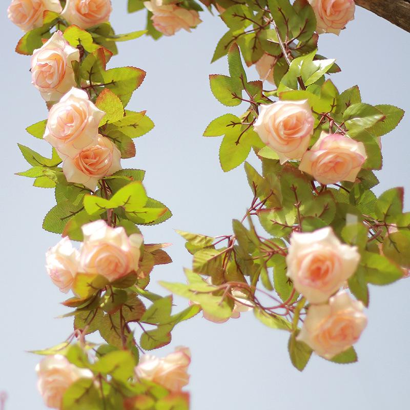 Artificial Rattan Rose Vine for Ceiling & Wall Decor - Wedding & Pipe Covering