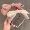 Double Layer Oversized Bow Headband for Ladies | Elegant Solid Color Simple Versatile Shopping Party Hair Clip