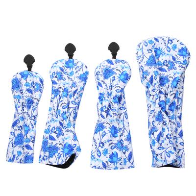 4PCS 135UT PU Leather Waterproof Thicken Plush Golf Putter Head Cover Wooden Club Headcovers