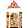 Gingerbreads Patterned Door Decoration Set Washable Polyester Seasonal Party Supplies