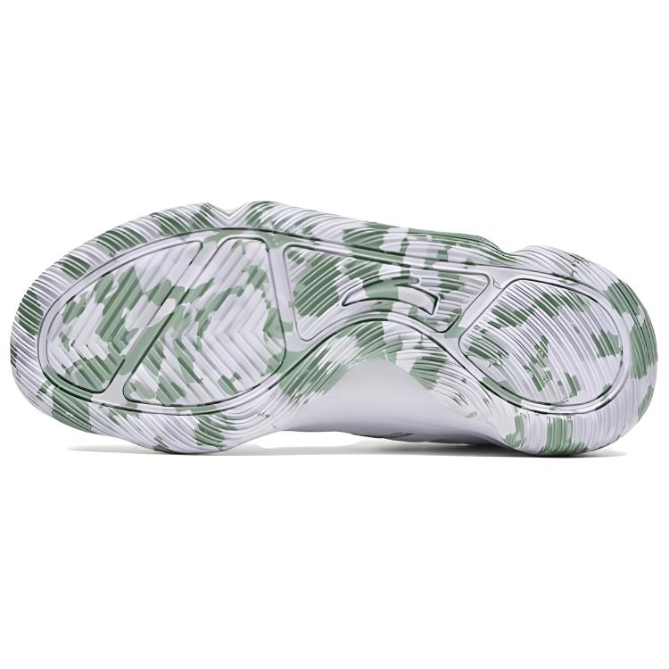 Anta Laser 4 Cushioning Slip Resistant Abrasion Resistant Mid top Basketball Shoes Men's White 112311607-6