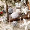 DIY Painted Foam Christmas Ornament: Snowflake & Irregular Pompon Balls