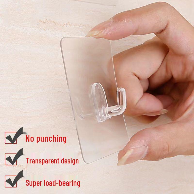 

Прозрачный клейкий настенный крючок, устойчивый к ржавчине, для кухни и ванной комнаты 10 Pieces, 3-Layer Super Sticky for White Walls