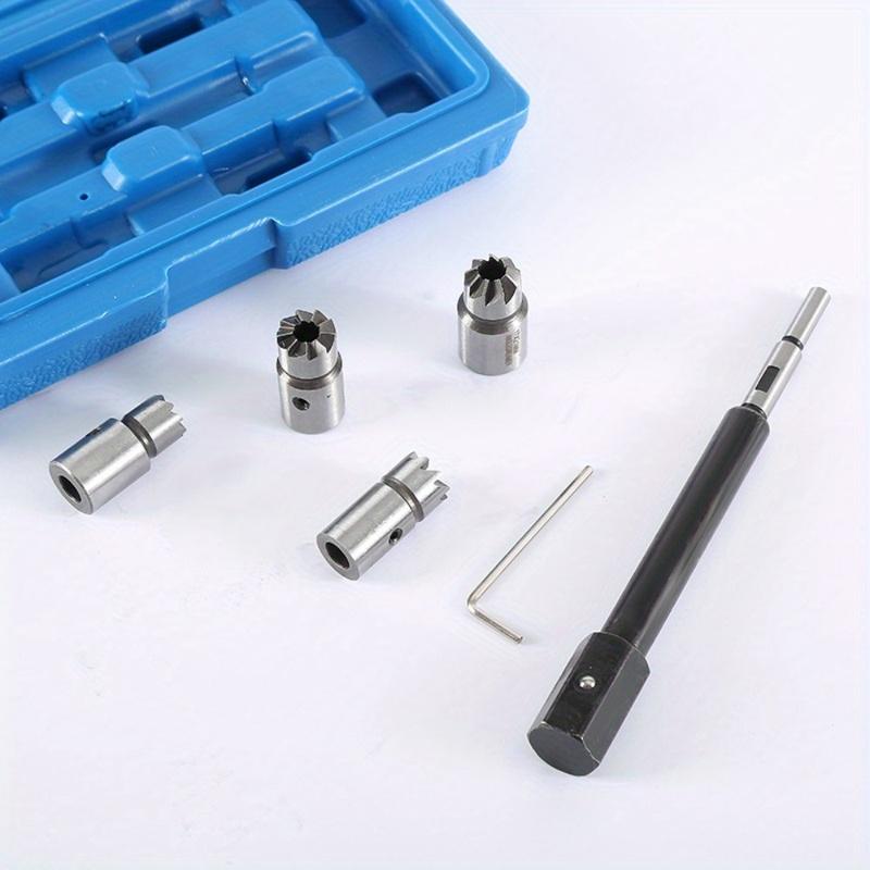 Diesel fuel injector base reamer cleaning tool, cleaner, reamer, fuel injector base repair group, repair suitable for most vehicle models