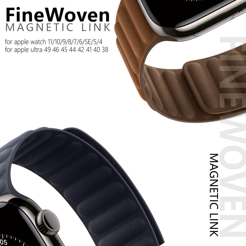 Magnetisches Gliederarmband für Apple Watch Armbänder 40mm 45mm 44mm 41mm 49mm FineWoven Correa Armband iwatch Serie 11 10 9 8 SE ultra 3