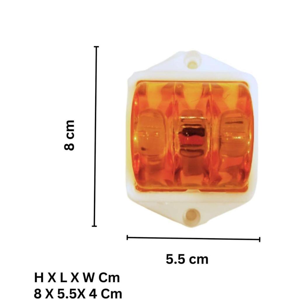24V LED Clearance Lights Amber Color for Trucks Trailer RV Universal Fitment Outline Clearance Marker Light Set of 4 Pieces