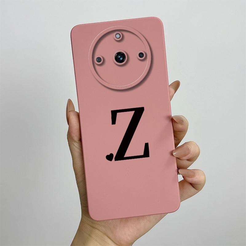 For Realme 11 Pro Case Realme 11 Pro + Plus Phone Case RMX3771 RMX3740 RMX3741 Cover Cute Initial Letters Skin Soft Matte Cover