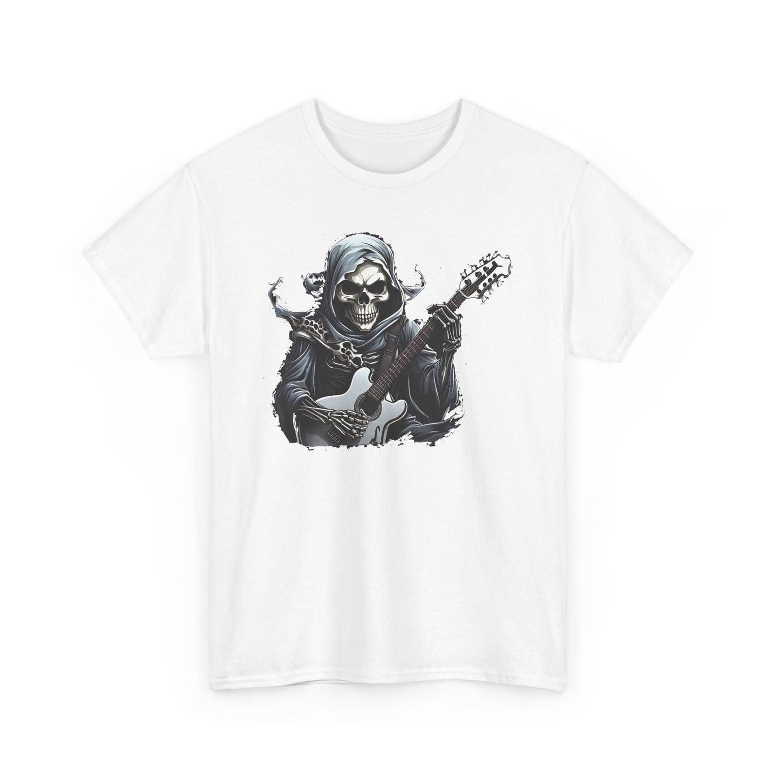 Electric Guitar Gothic Rock Skeleton Concert T-Shirt Music Playing Dark Graphic S разноцветный