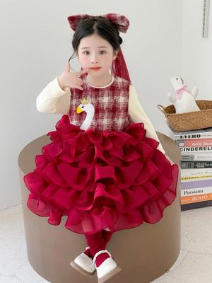 Set Gonna a Panciottino e Top da Bambina Cigno Principessa - Autunno 2025