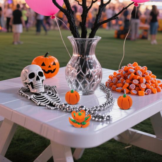 3D Printed Pumpkin Transforming Toy Flexible Pumpkin Figurine Stress Relief Toy for Halloween Thanksgiving Day Decoration