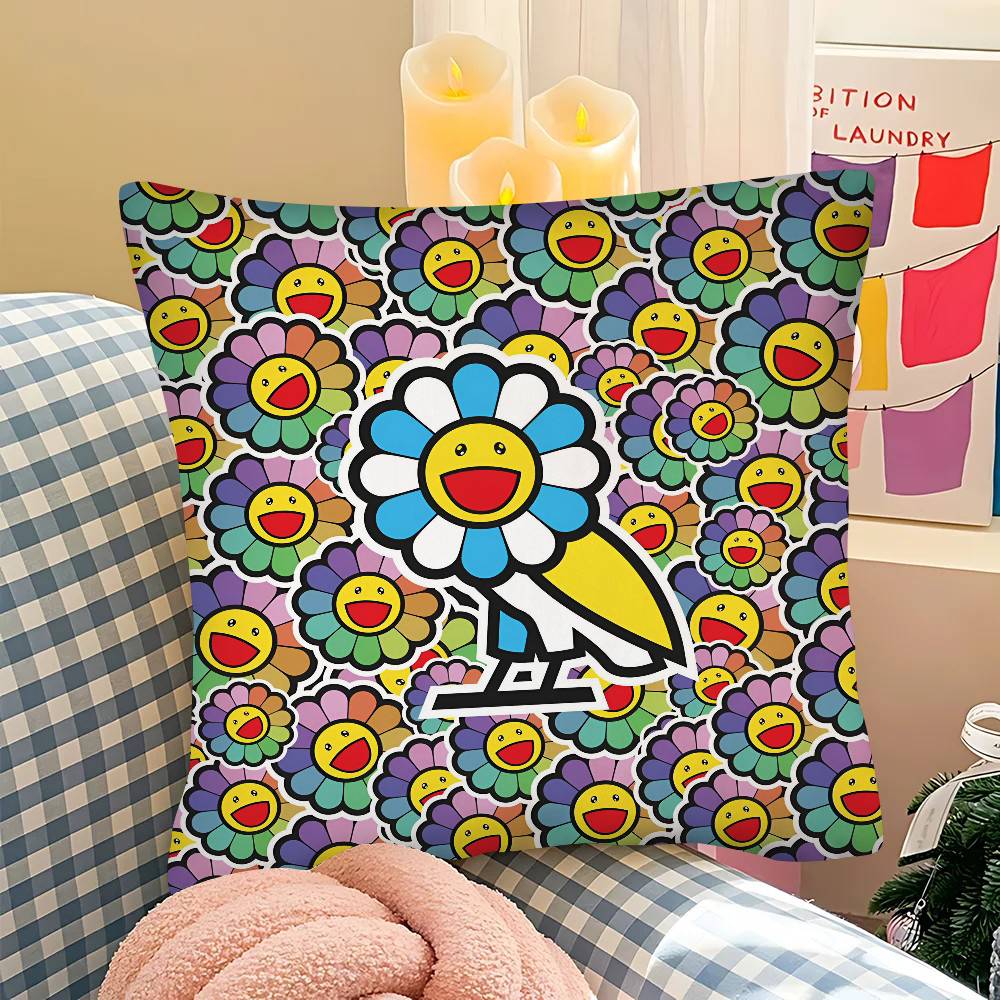 M Murakami Takashi A An Homage To Monopink 1960 Pillow Case Square Pillow Bedroom Sofa Leisure Comfort Cushion Car