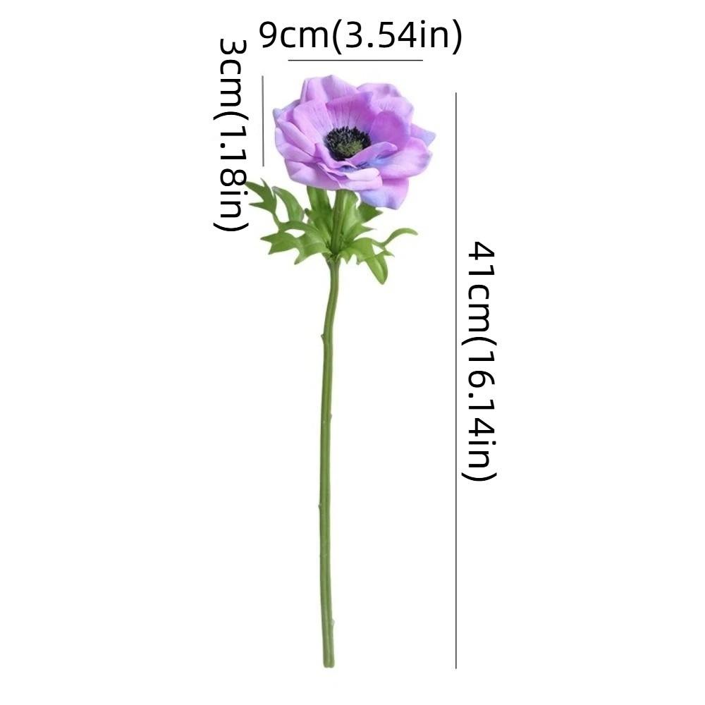 Real Touch Artificial Anemone Handmade Plastic Simulation Flowers Realistic Lifelike Fake Flower Plants Wedding Party Decor