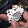 1PCS Poker A K Metal Push Poker EDC Fingertip Gyro Toy Decompression Metal Two-Layer Poker Card Office Casual Toy Finger Rotator
