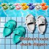 Chlapci, dívky a děti kreslené měkké sandály a sandály pantofle