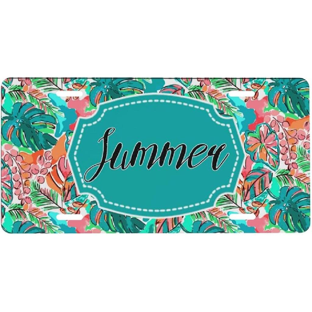 Sea Turtle Marble Front License Plate for Women Car Vanity Plates Decorative Aluminum Metal Cute Novelty License Plate Cover for Men 6x12 Inch (4