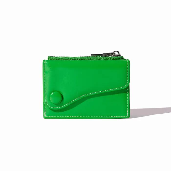 Dot Saddle Keyring Coin Zipper Business Card Holder Card Holder Green
