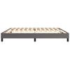 Box Spring Bed Frame Gray 200 x 200 cm Faux Leather