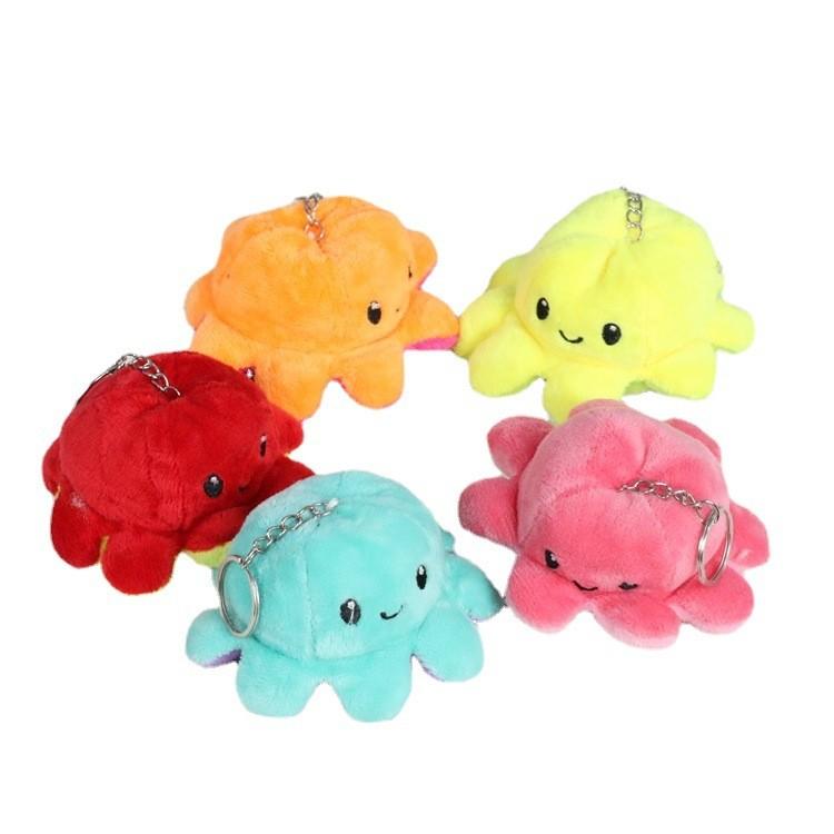 Adorable Plush Octopus Keychain Soft Toy Cute Animal Doll Bag Charm For Kids