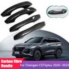 Carbon Fiber Door Handle Cover Fit for Changan Cs75 Plus     Cs75Plus Car Accessories Gadget Decoration Stickers