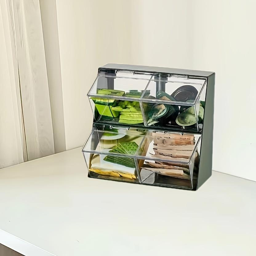 1шт прозрачный настольный флип-пылезащитный чайный пакетик — фото 3