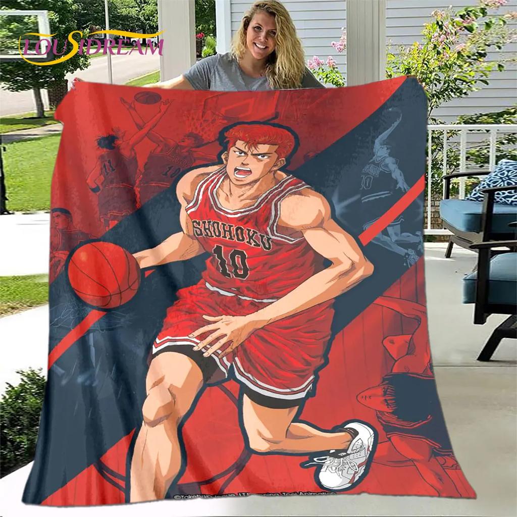 Slam Dunk Anime Karikatür Yumuşak Peluş Battaniye, Flanel Battaniye Atmak Battaniye Oturma Odası Yatak Odası Yatak Kanepe Piknik Örtüsü Bettdecke