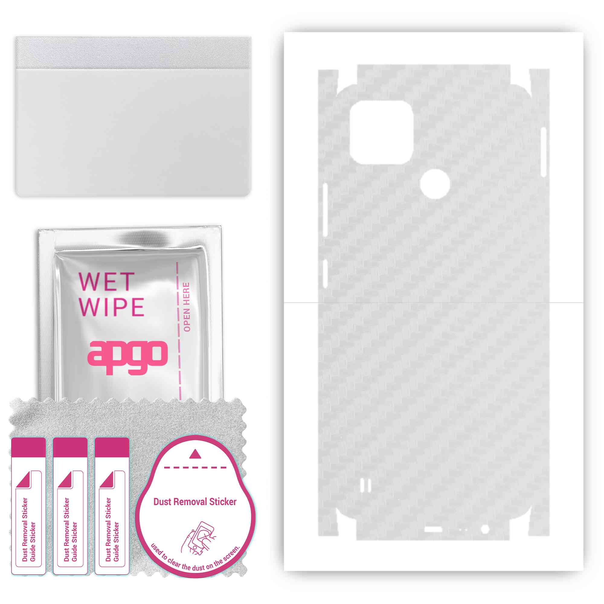 

apgo Protective Skin Sticker for the back+sides compatible with Realme C25Y, Full Wrap Film, Foil, Vinyl - Pattern Transparent Carbon