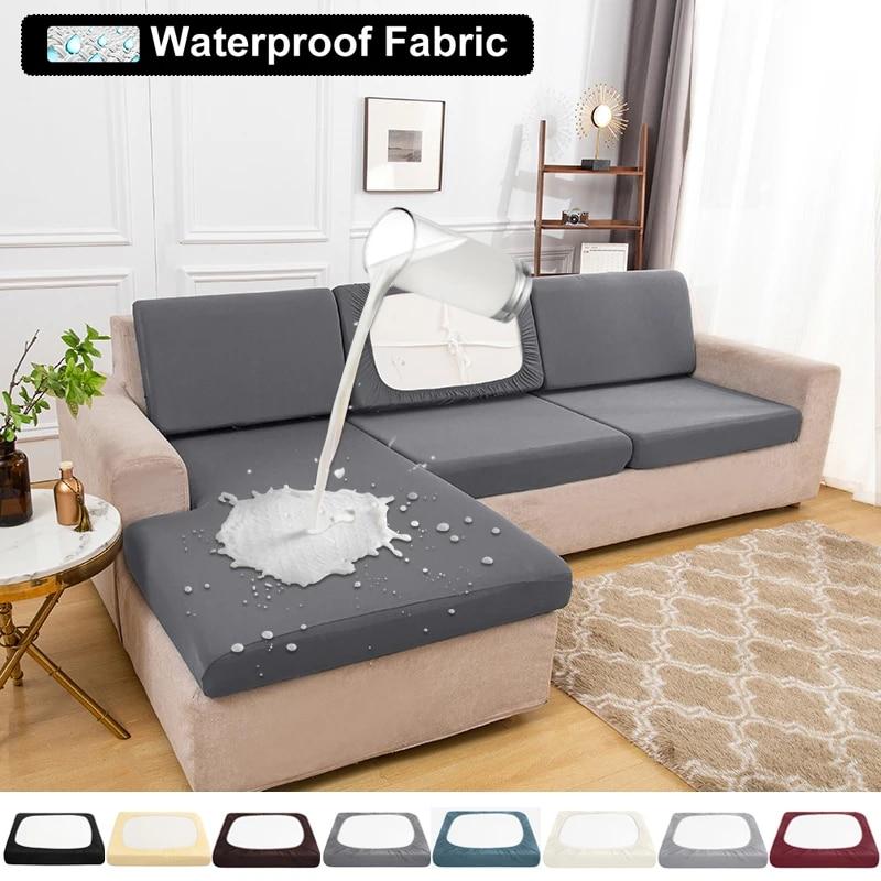 Waterproof Sofa Seat Cushion Cover Elastic Protector Sofa Covers Pets Kids Sofa Cover For Livingroom Sofa Cushion Home Hotel