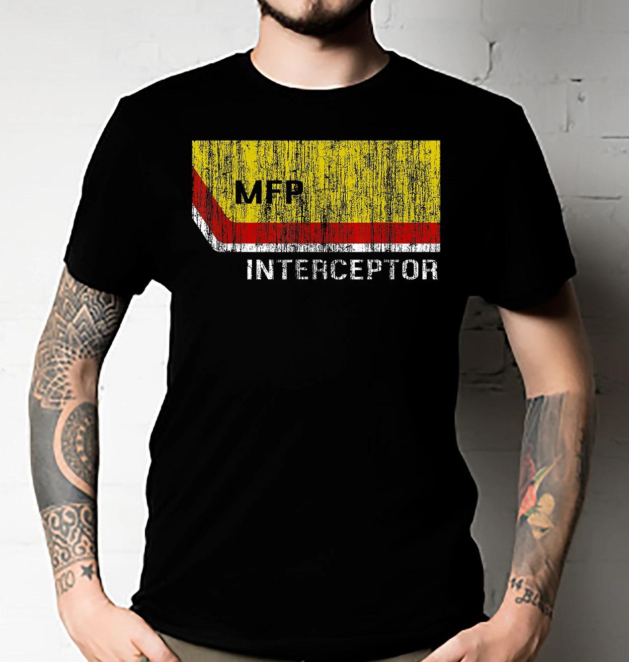 Men s and Women s T-shirts Mad Max inspired MFP Interceptor V8 pursuit car NAVY printed XXL