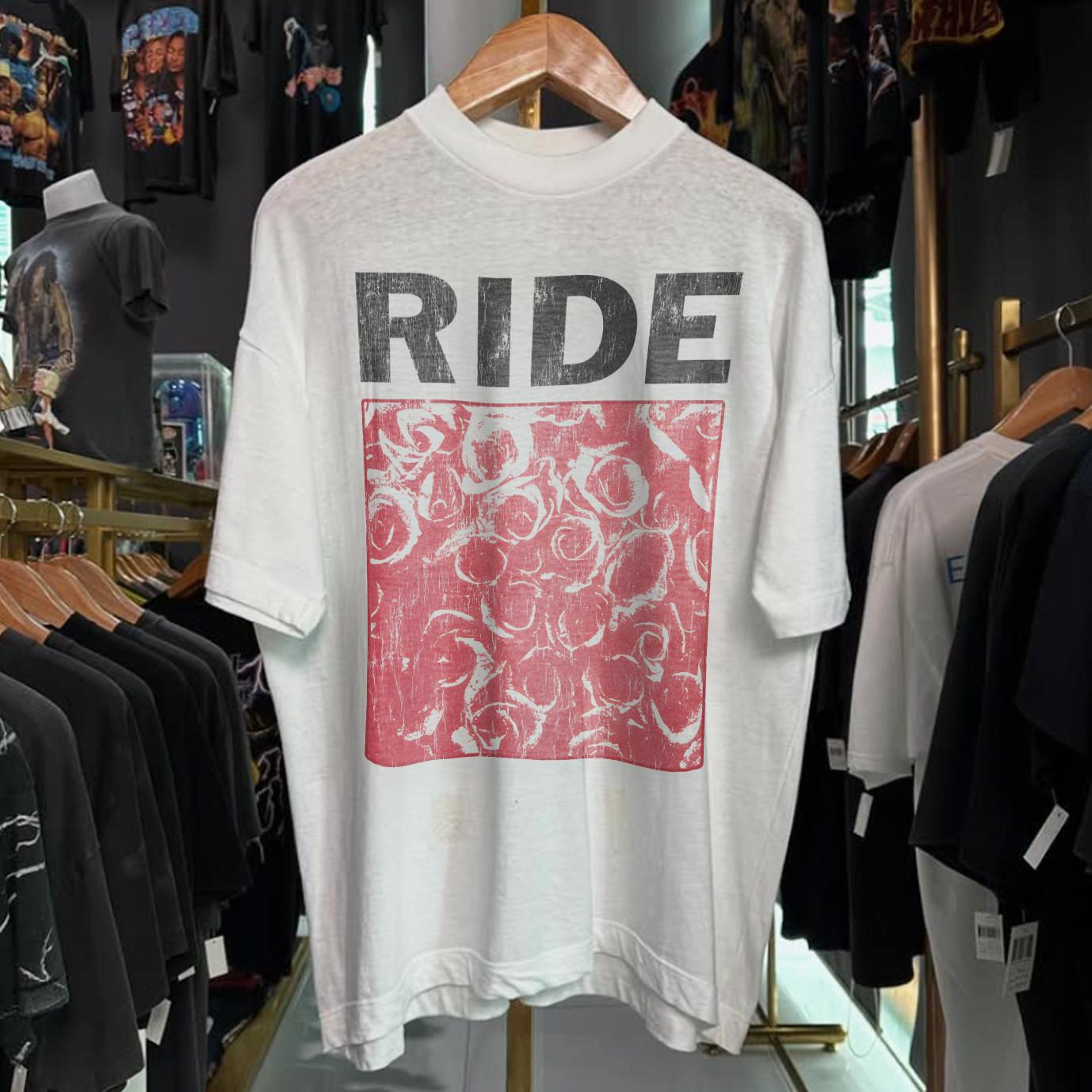 1990 Ride Ep Rare T-Shirt White S 2XL