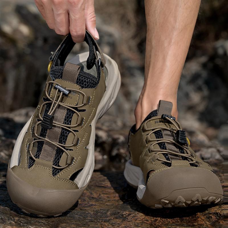 Fashion Non-Slip Male Sandaly Summer Athletic Sports Mens Sandals Outdoor Trekking Walking Shoes Closed Toe Slippers Simple Beach Shoes