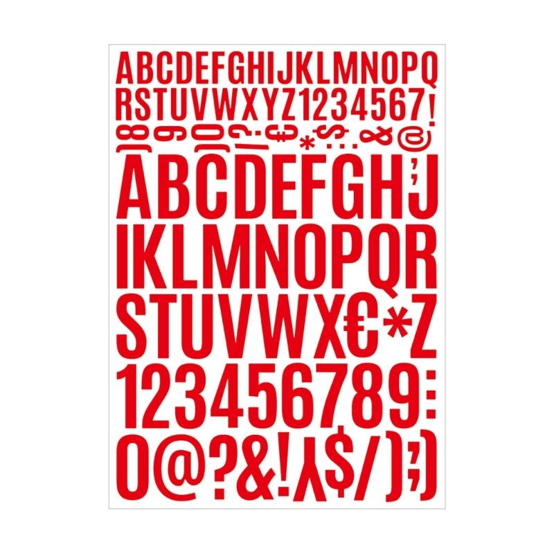 12 Sheets Alphabets Number Sticker for Sign, Scrapbooking, Crafts and Decoration Multicolour Letter Number Sticker