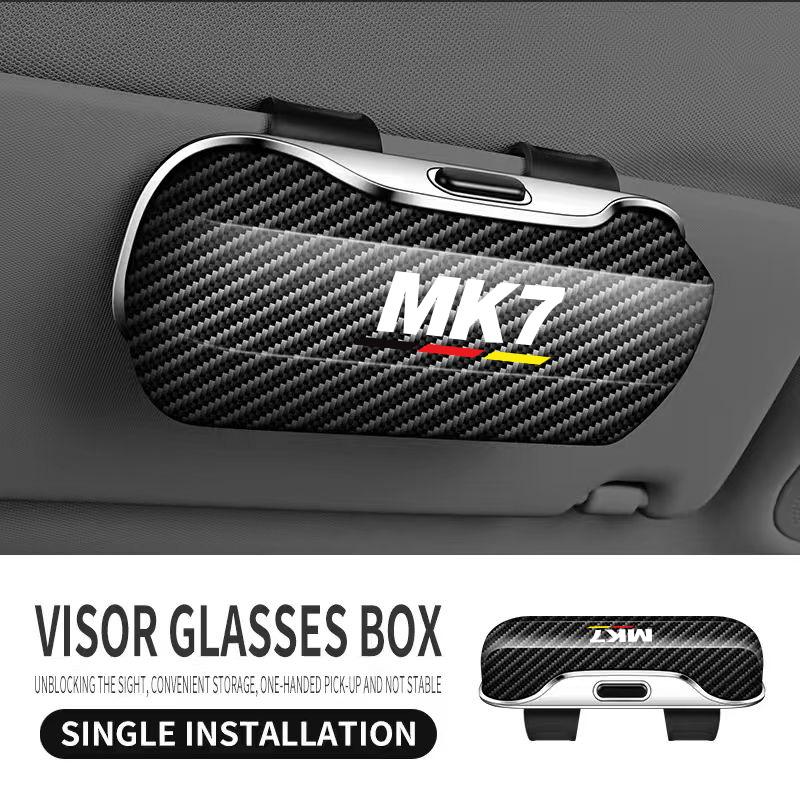 Car Glasses Storage estuche para gafas de sol de coche,de cuero Pu For Volkswagen VW Passat Touran Golf 3 GTI Octavia Jetta