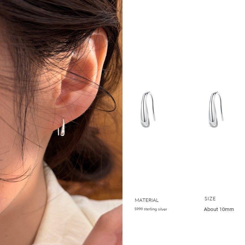 

Niche Style Sterling Silver Best Selling Women s Water Drop Fancy Ear Studs Small pair