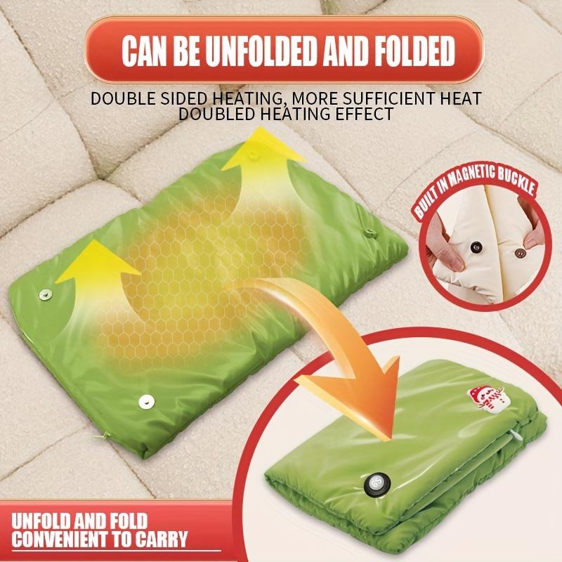 Graphite Heat USB Heating Pad for Whole Body Warmth - Double Side Heating, 4-Position Temperature Adjustment, Foldable Design