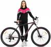 Bicicleta de Montanha Mtb 29 Polegadas Kenda Shimano Alumínio Leve 21 Marchas Amortecedor Freios a Disco Quadro L 21 Polegadas Tatra Bikes Overland Preto Fúcsia Fosco