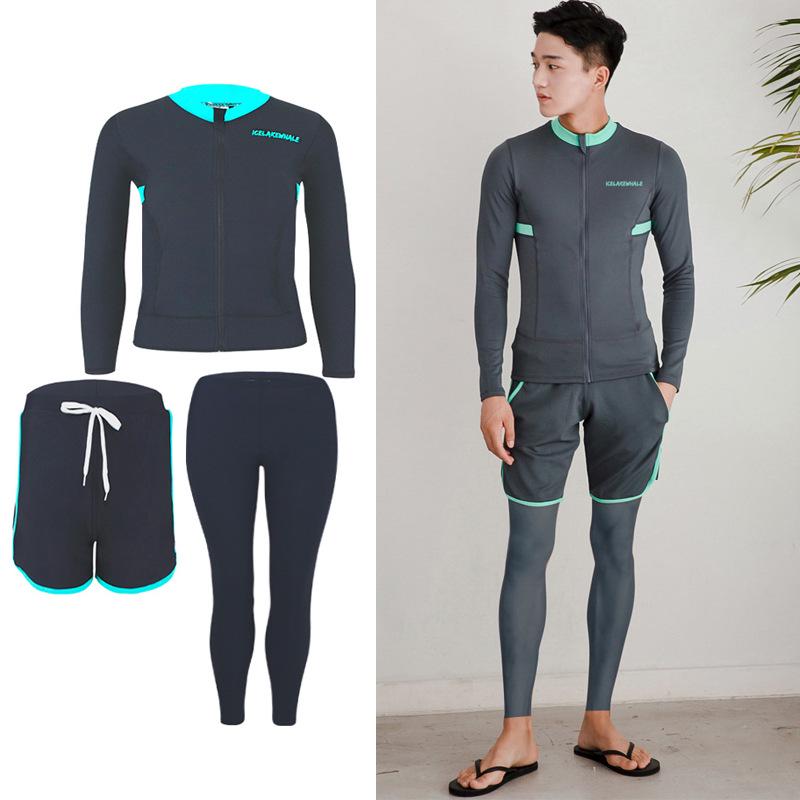 Korean Style Couple Wetsuit: Women’s Jellyfish Suit & Men’s Snorkeling Long Sleeve Swimsuit, Quick Dry, Sun Protection