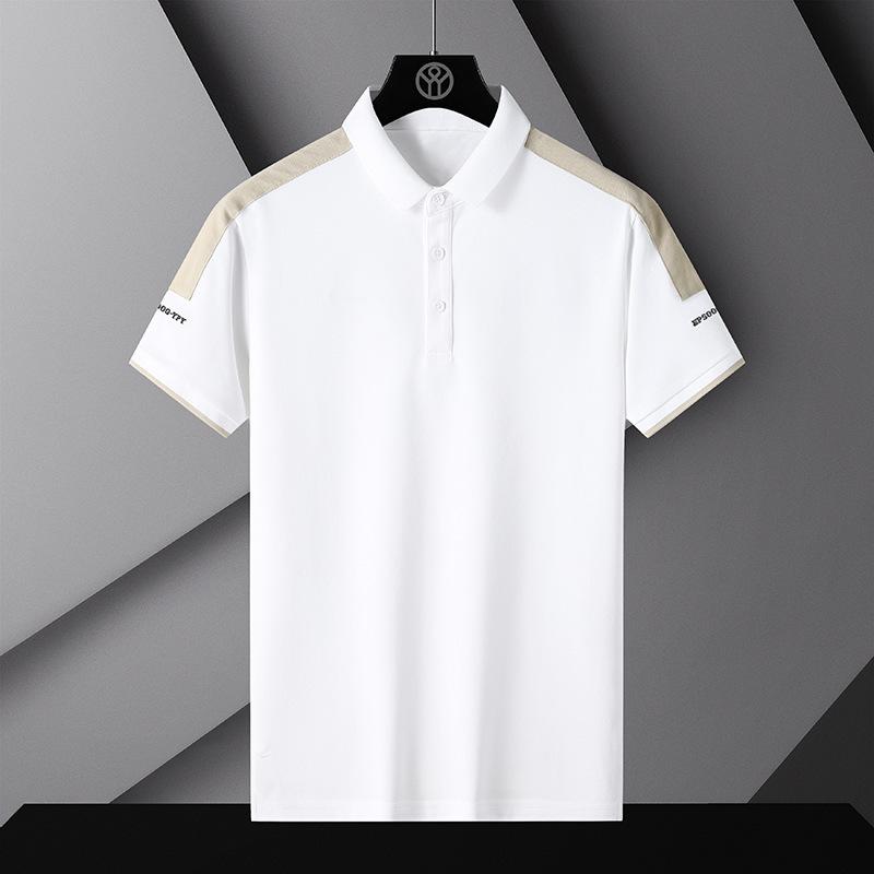 POLO Shirt Man's Short Sleeved T Shirt Summer Lapel Ice Silk Thin Half Sleeved T Shirt Dad Wear Business Casual Top